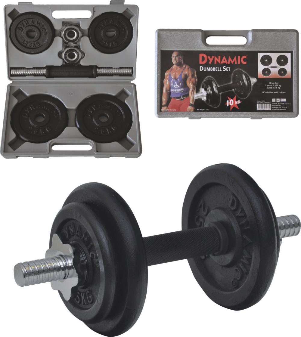DYNAMIC 10 KG DÖKÜM AĞIRLIK DUMBBELL SET
