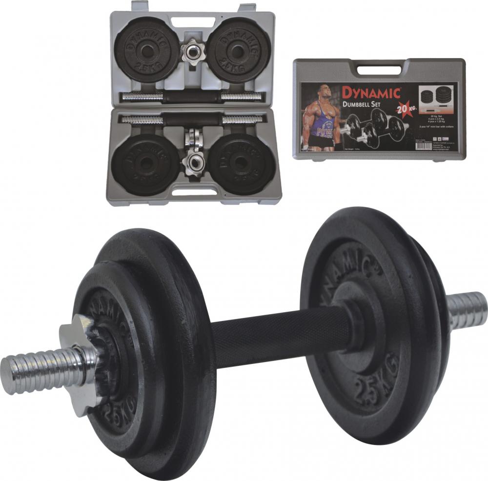 DYNAMIC 20 KG DÖKÜM AĞIRLIK DUMBBELL SET