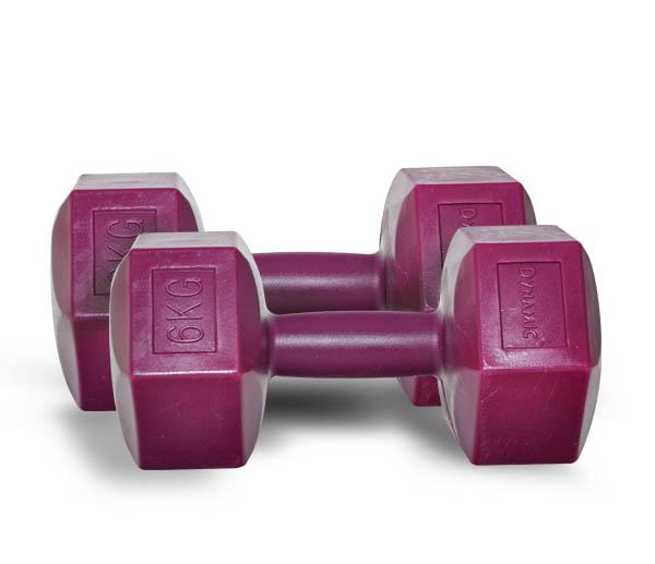 DYNAMIC FASHION PLASTIC DUMBBELL 6 KG