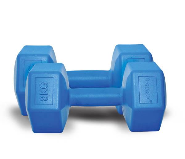 DYNAMIC FASHION PLASTIC DUMBBELL 8 KG