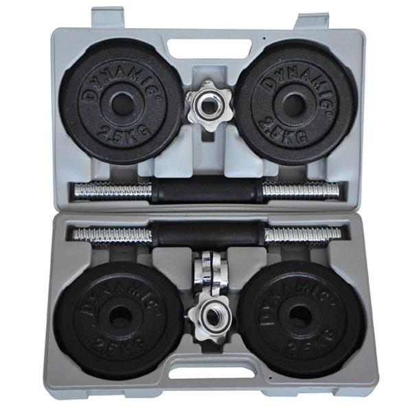 DYNAMIC 20 KG DÖKÜM AĞIRLIK DUMBBELL SET