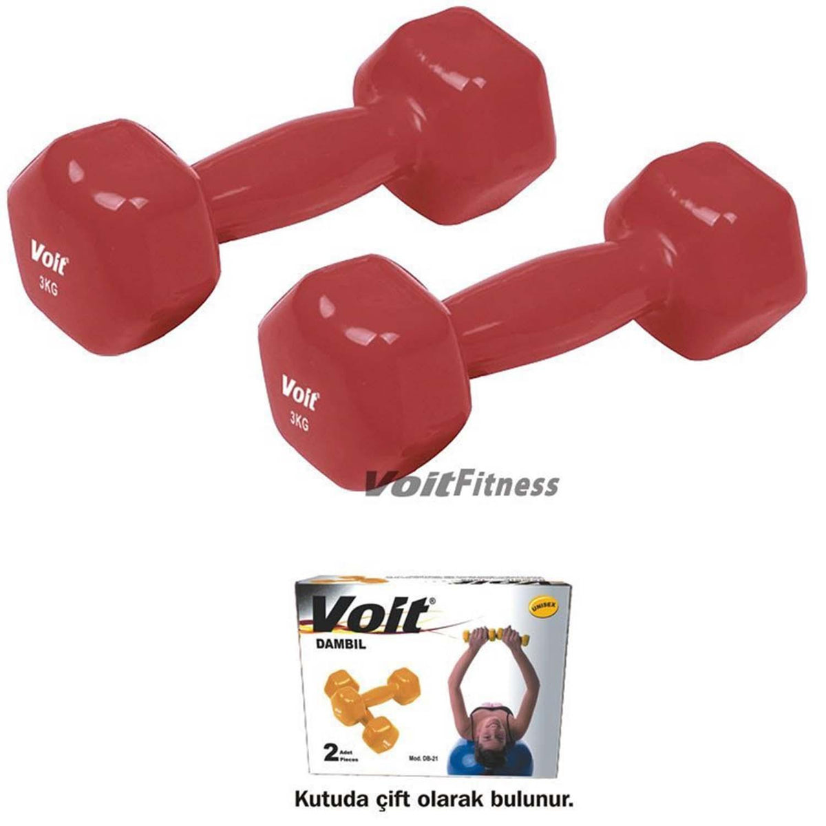 VOIT DIPPING VINYL DUMBBELL 3 KG